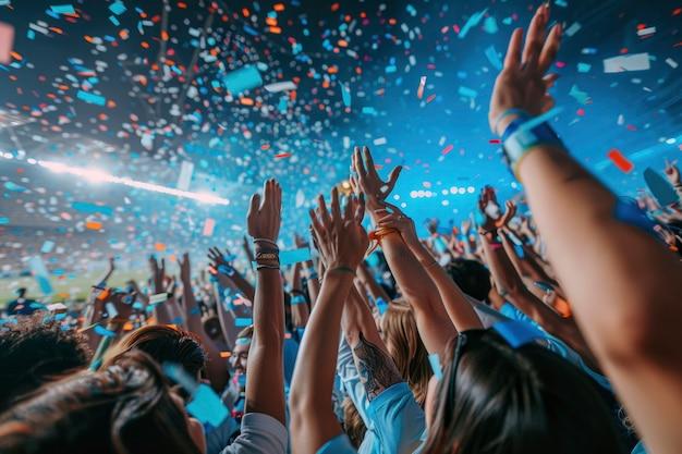 阿根廷和哥倫比亞足球決賽球迷歡呼